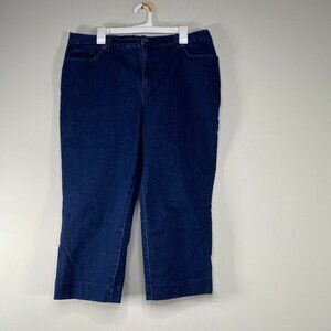 Gloria Vanderbilt Amanda Capri Denim Jean Women's 18S High Rise Blue Casual